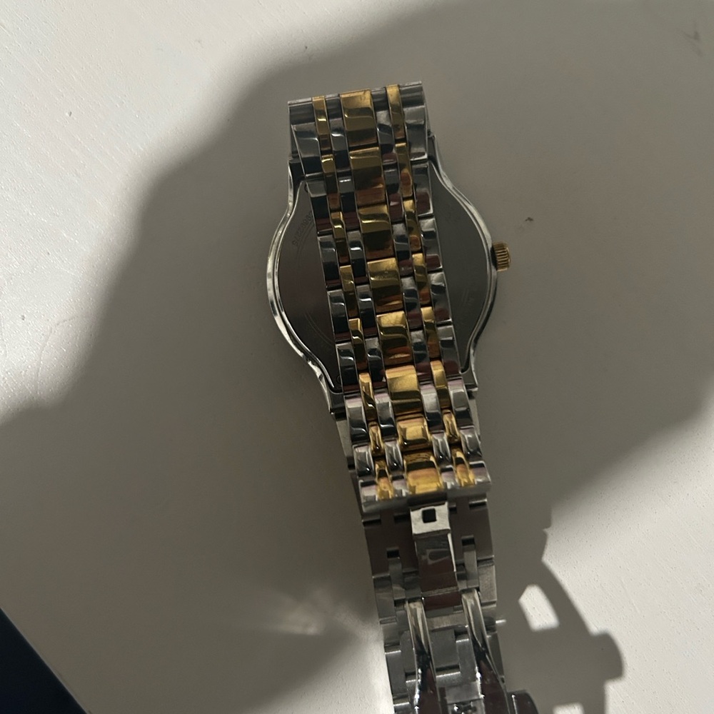 Bulova Men's Classic Diamond Two-Tone Blue Dial Watch, model 98D130 - Picture 3 of 5